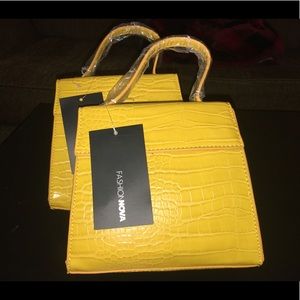 Yellow handbag